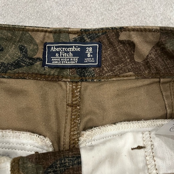 [6R/W28Ins28]Abercrombie&Finch Annie High Rise Ankle Straight Camo Pants - Picture 2 of 8